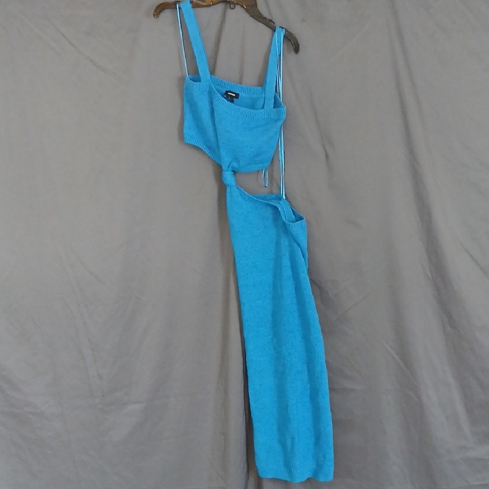 Express Blue Cutout Dress